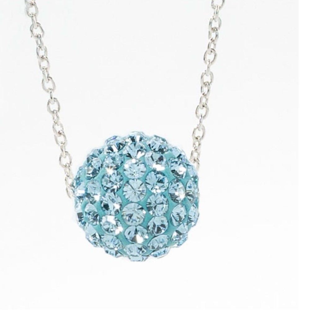 NWT Touchstone Crystal March Birthstone Necklace. 15-18”. Never worn.